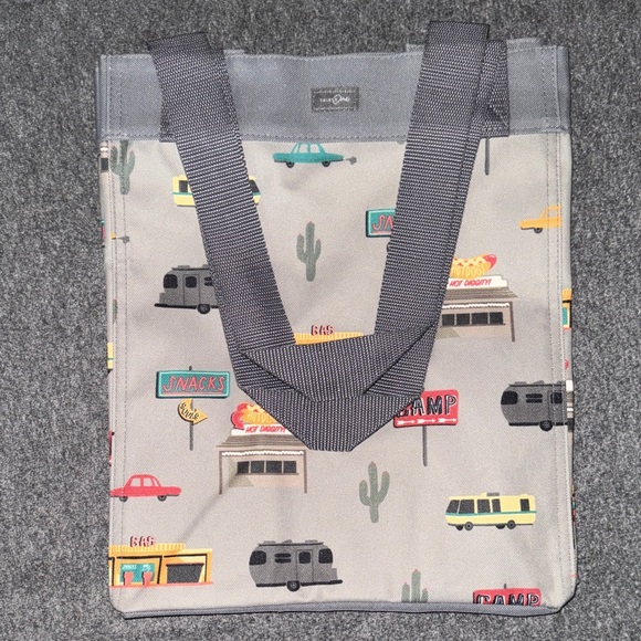 Gray Essential Storage Tote by Thirty-One Cactus Campers - Picture 1 of 5